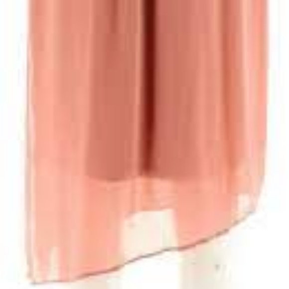NWT H HALSTON DRAPED CHIFFON ROSE OVERLAY DRESS 14 - Picture 8 of 12